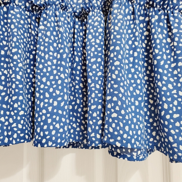 Moon River Women's Blue Dot Midi Tiered Dress sz XSmall - Picture 9 of 9